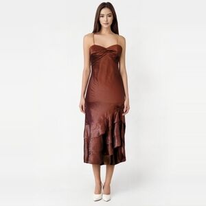 Vintage 80's‎ Poly USA Bronze Iridescent Gown